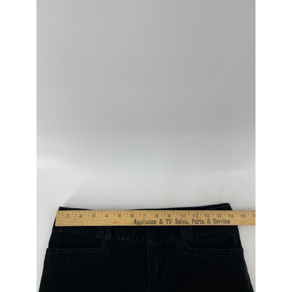Banana Republic Women's Martin Fit Flared Black Velour Corduroy Pants Size 25 - Picture 11 of 14